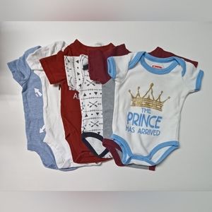 6 x Onesies 0-3M Boys